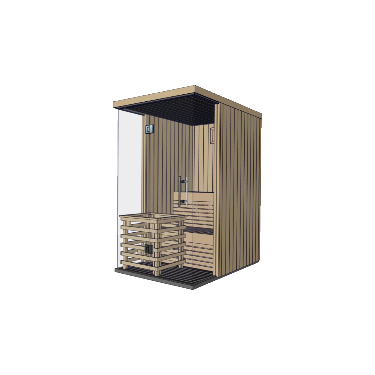 Straight sauna | 1215 | Glass Front